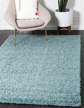 Load image into Gallery viewer, Unique Loom Solo Solid Shag Collection Modern Plush Taffy Pink Runner Rug (3' x 10')