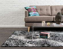 Load image into Gallery viewer, Unique Loom 3138665 Area Rug, 4&#39; x 6&#39; Rectangle, Black