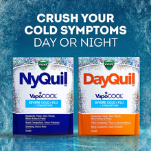Load image into Gallery viewer, DayQuil and NyQuil SEVERE with Vicks VapoCOOL Cough, Cold &amp; Flu Relief, 48 Caplets (32 Dayquil, 16 Nyquil) - Sore Throat, Fever, and Congestion Relief, Day or Night, (Packaging May Vary)