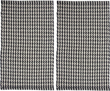 Load image into Gallery viewer, Chesapeake Portland Houndstooth 2Pc. Black Accent Rug Set (21&quot;x34&quot;)