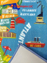 Load image into Gallery viewer, KC CUBS KCP010023-8X10 Playtime Collection USA United States Map Educational Learning &amp; Game Area Rug Carpet for Kids and Children Bedrooms and Playroom (8'2" x 9'10")