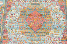 Load image into Gallery viewer, Unique Loom Baracoa Collection Bright Tones Vintage Traditional Light Blue Area Rug