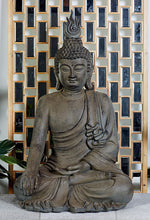 Load image into Gallery viewer, Benzara Polystone Buddha 24&quot; W, 42&quot; H, x L, Distressed Gray Finish