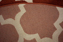Load image into Gallery viewer, Unique Loom Trellis Collection Moroccan Lattice Red Round Rug (6' 0 x 6' 0)