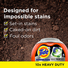 Load image into Gallery viewer, Tide Power pods Laundry Detergent Liquid pacs, 10x Heavy Duty for Impossible Stains, 48 Count
