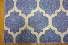 Load image into Gallery viewer, Unique Loom Trellis Collection Moroccan Lattice Light Blue Area Rug (5' x 8')