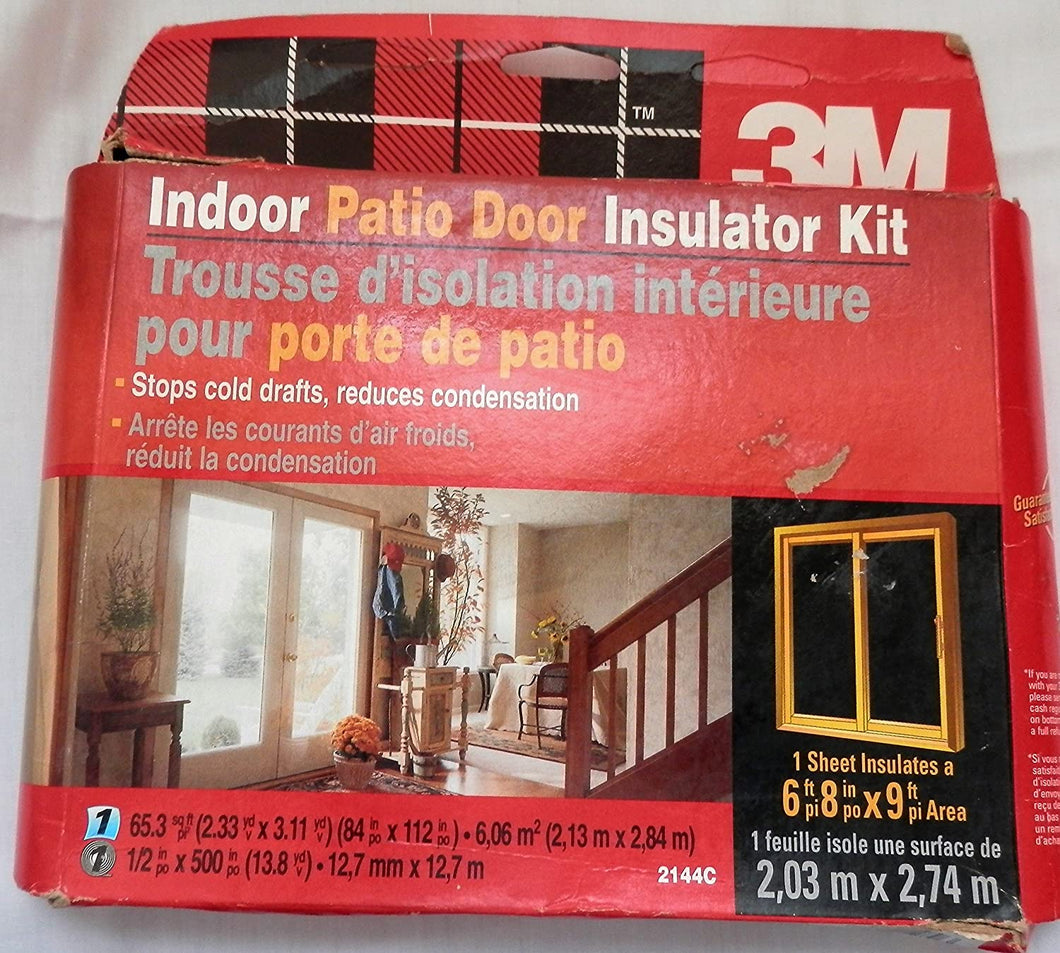 4 Each: 3M Indoor Window Insulator Kit - Patio Door (2144W6)