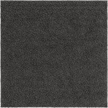 Load image into Gallery viewer, Unique Loom Solo Solid Shag Collection Modern Plush Graphite Gray Square Rug (8' 2 x 8' 2)