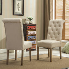 Load image into Gallery viewer, Roundhill Furniture Habit Solid Wood Tufted Parsons Dining Chair