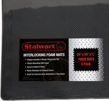 Load image into Gallery viewer, Foam Mat Floor Tiles, Interlocking EVA Foam Padding by Stalwart – Soft Flooring for Exercising, Yoga, Camping, Kids, Babies, Playroom