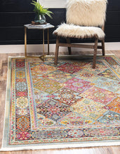 Load image into Gallery viewer, Unique Loom Baracoa Collection Bright Tones Vintage Traditional Multi Area Rug (5' x 8')