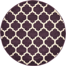 Load image into Gallery viewer, Unique Loom Trellis Collection Moroccan Lattice Light Blue Area Rug (5' x 8')