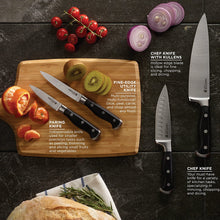 Load image into Gallery viewer, Sabatier 5236954 Stainless Steel Hollow Handle Edgekeeper Knife Block Set 16-Peice Bamboo