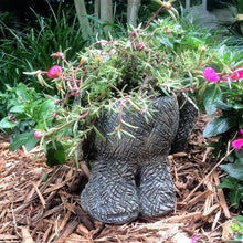 Load image into Gallery viewer, Homestyles 8.5 in. Graystone Elephant Muggly Mascot Animal Statue Planter Holds a 3&quot; Pot