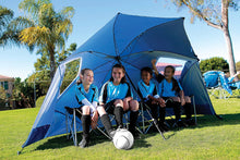 Load image into Gallery viewer, Sport-Brella Super-Brella SPF 50+ Sun and Rain Canopy Umbrella for Beach and Sports Events (8-Foot, Blue)