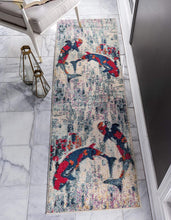 Load image into Gallery viewer, Unique Loom Positano Collection Coastal Modern Bright Colors Starfish Area Rug