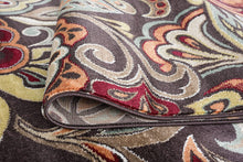 Load image into Gallery viewer, Emmalyn Transitional Floral Navy Rectangle Area Rug, 9&#39; x 12.6&#39;