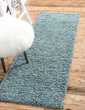 Load image into Gallery viewer, Unique Loom Solo Solid Shag Collection Modern Plush Taffy Pink Runner Rug (3' x 10')