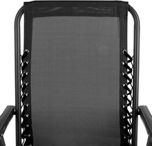 Load image into Gallery viewer, Suspension Folding Chair for Indoor/Outdoor Use- Portable Armchair with Durable Frame for Sport Events, Patio, Beach and More by Pure Garden (Black)