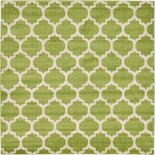 Load image into Gallery viewer, Unique Loom Trellis Collection Moroccan Lattice Light Blue Area Rug (5' x 8')