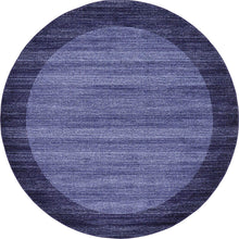 Load image into Gallery viewer, Unique Loom Del Mar Collection Contemporary Transitional Navy Blue Round Rug (8' x 8')