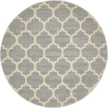 Load image into Gallery viewer, Unique Loom Trellis Collection Moroccan Lattice Light Blue Area Rug (5' x 8')