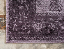 Load image into Gallery viewer, Unique Loom La Jolla Collection Tone-on-Tone Traditional Purple Area Rug (7' 0 x 10' 0)