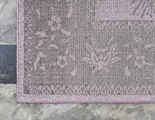 Load image into Gallery viewer, Unique Loom La Jolla Collection Tone-on-Tone Traditional Purple Area Rug (7' 0 x 10' 0)