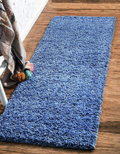 Load image into Gallery viewer, Unique Loom Solo Solid Shag Collection Modern Plush Taffy Pink Runner Rug (3' x 10')